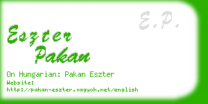 eszter pakan business card